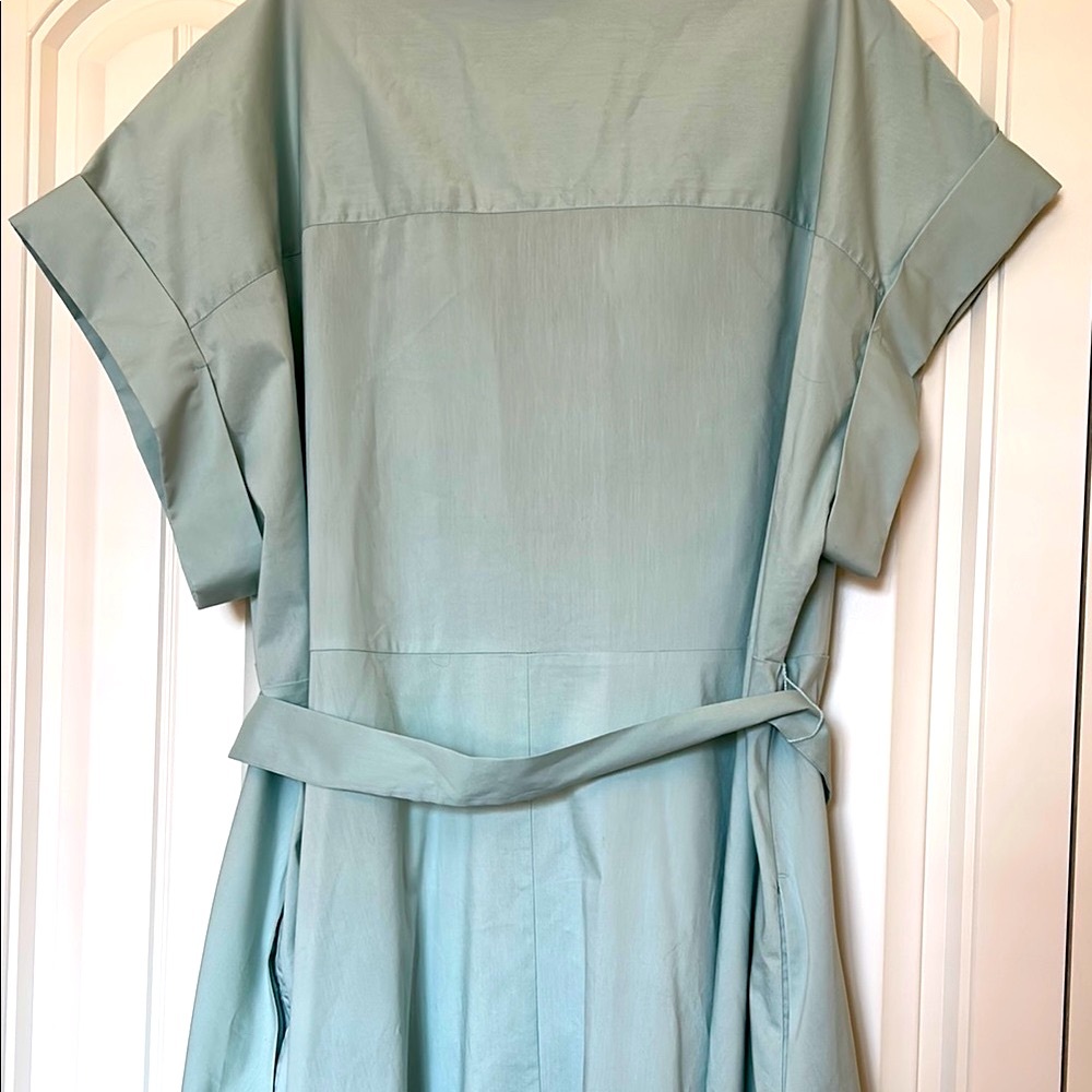 Elegant Pale green Shirt Dress - Picture 4 of 7